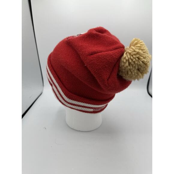 Vintage Mitchell ness San Francisco 49ers football beanie pom hat Stripes - Picture 6 of 6